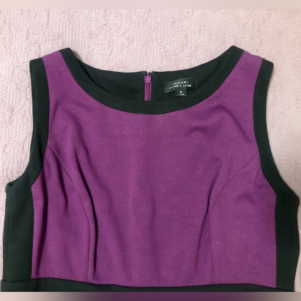 🆕 Tahari ASL Dress 💜🖤 - Picture 3 of 15